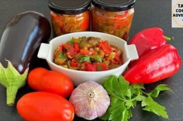 How to make and canning ROASTED EGGPLANT SALAD ? HEALTHY SALAD RECIPES