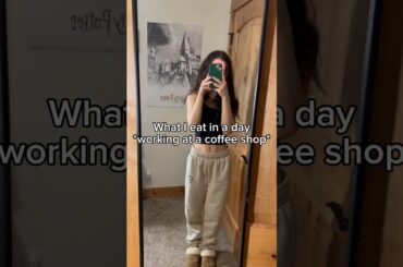 What I eat in a day *while working at a coffee shop* #healthy #barista