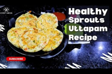 Healthy Sprouts Uttapam recipe | Breakfast special | Healthy snack recipe | quick sack recipe