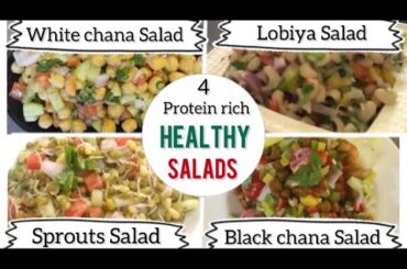 4 Easy & Quick Protein Salads | Healthy Salads | Protein Salads | Easy Salads @Easy_home_cooked