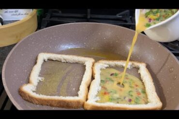 10 minutes Recipe _ Quick & Easy Breakfast Recipe / Bread Omelette