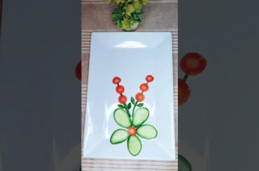 Cucumber cutting ideas l vegetable art l salad decorations ideas #art #cookwithsidra #diycrafts