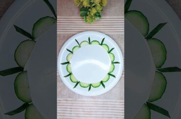 Vegetables art tutorial l Cucumber carving ideas l salad decorations ideas #cookwithsidra #art #diy