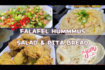 Falafel Hummus and Pita Bread | Healthy and Crunchy | Lebanese Fried Falafel Wrap  #falafel