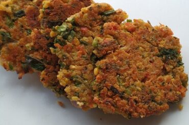 Oats Moong Dal Tikki Recipe|Healthy Veg Tiffin for Weight Loss|Gluten-Free Instant Breakfast/Dinner