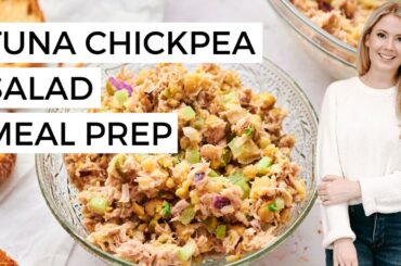 High-Protein Tuna Chickpea Salad | Easy & Healthy Meal Prep Lunch in 5 Minutes!