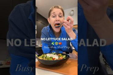 EASY No Lettuce Salad (Meal Prep!) #shorts #lunch #mealprel