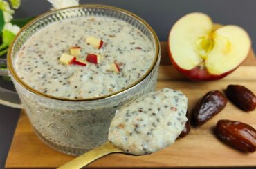 Healthy breakfast for weight loss with Oats, Apple and Dates ! No sugar No egg!