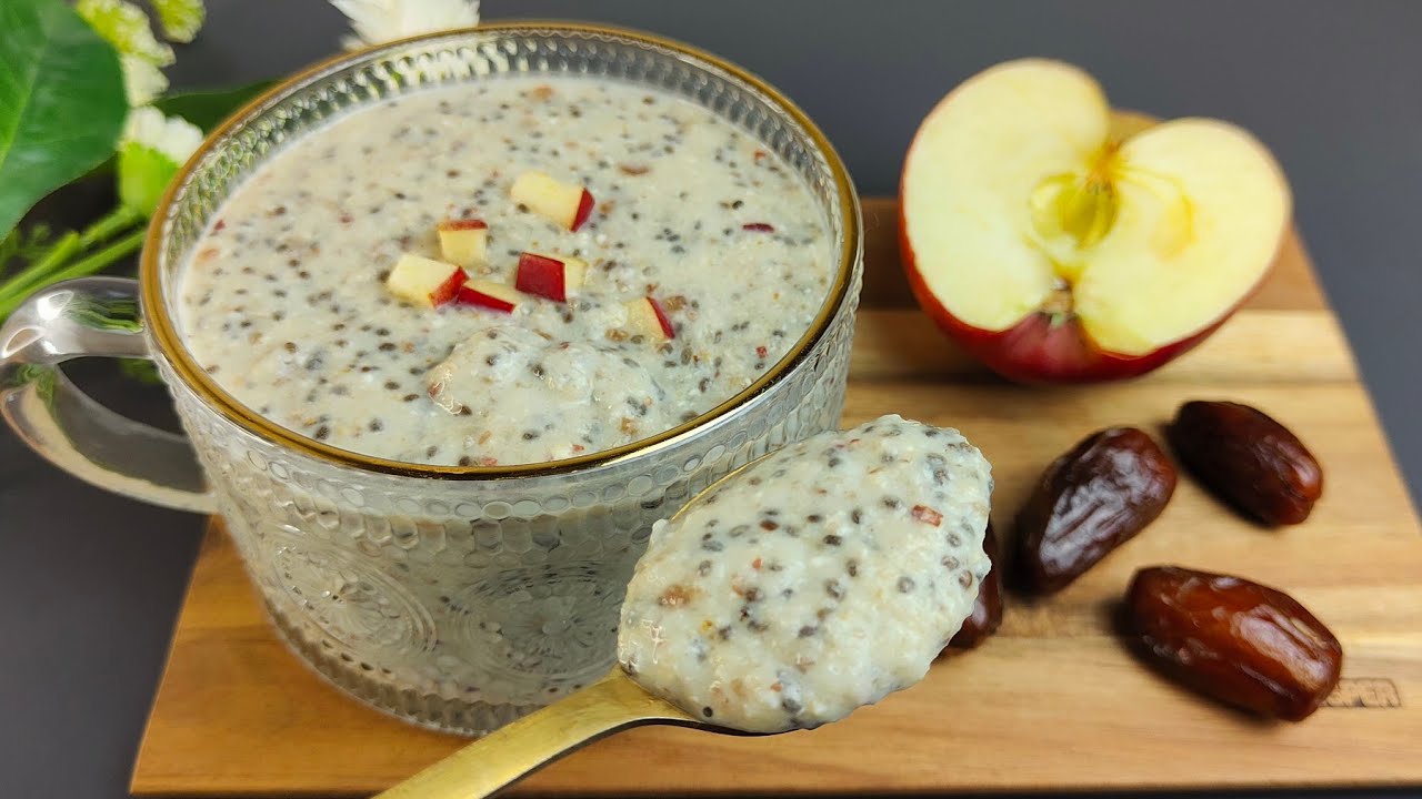 Healthy breakfast for weight loss with Oats, Apple and Dates ! No sugar No egg! Healthy breakfast for weight loss with Oats, Apple and Dates ! No sugar No egg!