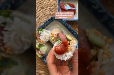 Rice paper rolls #health #food #healthyrecipes #recipe #shorts