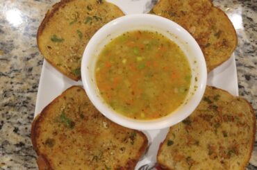 Healthy Veggie Soup/ Dinner recipes Ideas/Garlic bread recipe/ Shadruchulu ColorfulLife