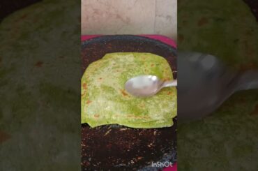 today's breakfast#palak parotha#raitha#healthy#tasty.