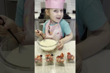 Joy's Famous Yogurt Parfait #kids #food #dessert #cooking #parfait #cute #honeyimahomechef #healthy