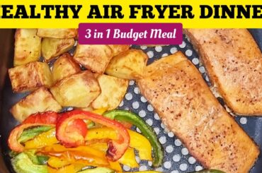 ONE POT AIR FRYER DINNER RECIPE DELIGHT!!YOU ONLY NEED ONE SEASONING FOR THIS MEAL. EASY AND HEALTHY