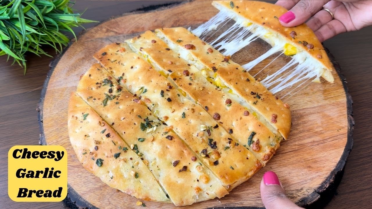 Cheesy Garlic Bread | Quick & Easy Garlic Bread recipe | Flavours Of Food Cheesy Garlic Bread | Quick & Easy Garlic Bread recipe | Flavours Of Food