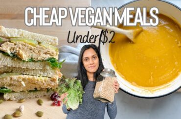 Cheap Healthy Vegan Meals | Under $2 per serving | Money Saving Tips for Vegan Grocery Shopping