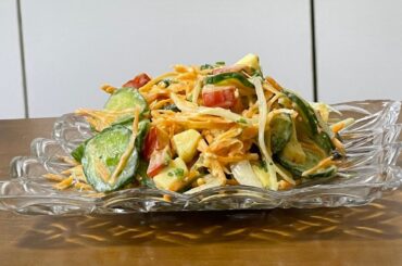 I eat this cucumber salad for dinner every day and burn belly fat quickly!healthy recipes