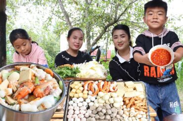 Yummy Soki soup cooking - Country family make healthy food - Amazing cooking video