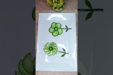 vegetables flowers l Cucumber carving ideas l salad art #cookwithsidra #cuttingfruit #diy #crafts