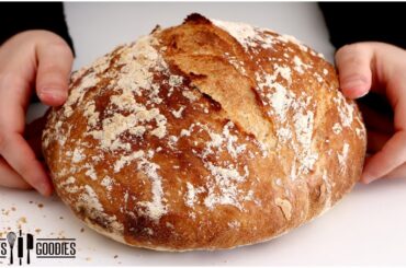 3 Ingredient Italian NO KNEAD BREAD | The Easiest way to make Bread