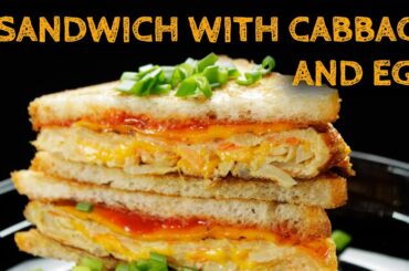 Best BREAKFAST SANDWICH with CABBAGE | HEALTHY BREAKFAST ideas with CABBAGE and EGG #asmrcooking