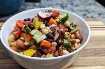 10 Mins Healthy Bean Salad Recipe | Easy Vegan Salad Gluten Free Cowboy Caviar Dip