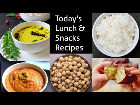 Today’s Lunch and Snacks recipes/South Indian lunch recipes/Lunch box ideas/Healthy Snack recipe Today's Lunch and Snacks recipes/South Indian lunch recipes/Lunch box ideas/Healthy Snack recipe
