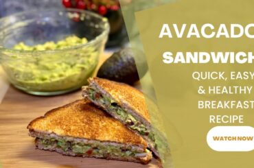 Perfect Avocado Sandwich Recipe for Breakfast | Quick, Easy and Healthy Breakfast | Healthy Eating