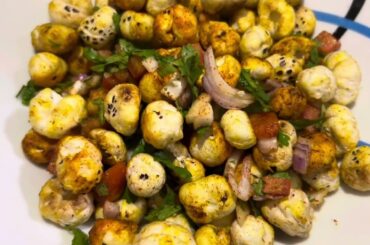 Roasted Makhana Chaat For Weight Loss |makhana recipe #weightlossrecipes #makhanarecipe