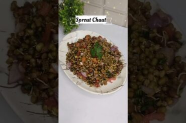 chana sprout chaat recipe | bhel chaat recipe  | easy healthy chana sprout bhel