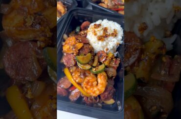 One Pot Shrimp and Sausage Meal Prep #healthyrecipes #shorts #mealprep