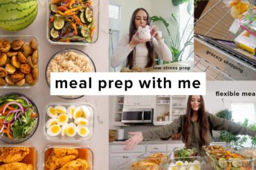 Meal prep with me | Grocery haul + easy prep for healthy meals all week