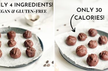 30 Calorie Truffles | 4 INGREDIENT TRUFFLES | healthy chocolate truffles | weight loss recipes