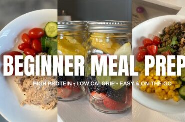 HOW TO MEAL PREP FOR BEGINNERS | easy high protein low calorie recipes