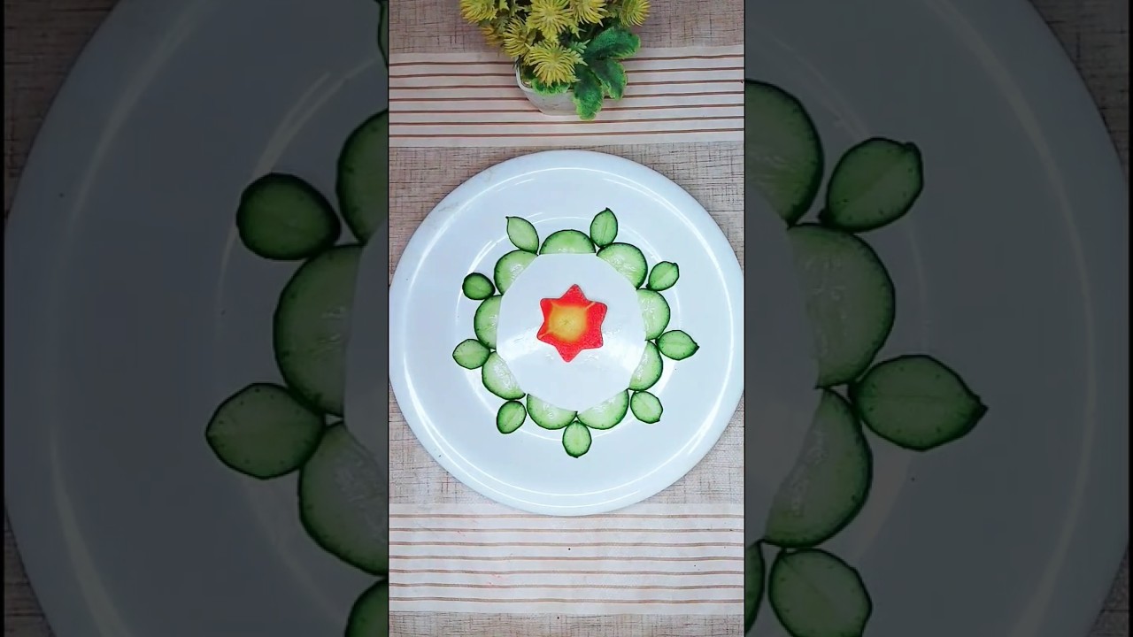#cucumbercarving #vegetableart #art #cookwithsidra #cuttingfruit #diycrafts #vegetablecarving #cucumbercarving #vegetableart #art #cookwithsidra #cuttingfruit #diycrafts #vegetablecarving