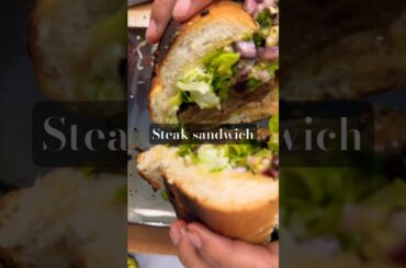 Making a steak sandwich for lunch #recommended