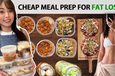 BUDGET MEAL PREP to Lose Fat ~ $2 Meals + PDF guide (Japanese healthy Meal Prep)