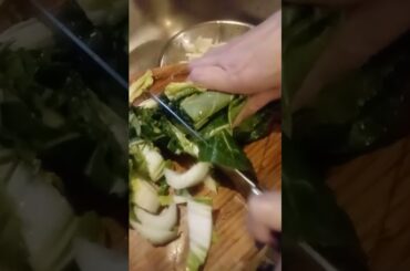 #chopping Bok choy leaves #vegetables #healthy greens #shortvideos