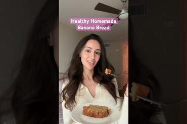 Healthy Homemade Banana Bread #healthy #healthyrecipes #dairyfree #bananabread #healthybreakfast