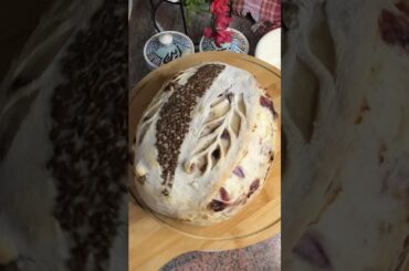 Make your own healthy bread. Berries sourdough #shorts #sourdough