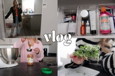 vlog: out for drinks, gf/df cookies, healthy meals, bathroom organization, hair oiling routine, etc.