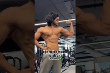 High protien chicken masala oats for fat loss #shorts#fitness#gym#bodybuilding