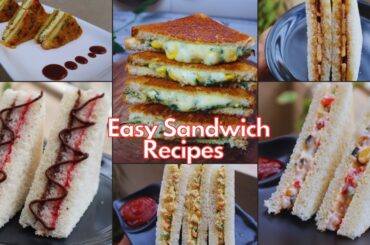 6 Easy Bread Breakfast Recipes | NO FIRE Sandwiches | Quick & Healthy Sandwiches