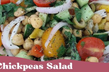Mediterranean Chickpea Salad Recipe/ Protein Salad/Easy Chickpea Salad /Lunch, Dinner Idea