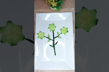 Cucumber cutting ideas l art tutorial l vegetable carving design #cuttingfruit #cookwithsidra #craft