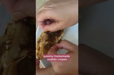 Healthy Homemade nutty Nutella With crepes || Authentic taste | 2 min snack recipes #viral #shorts