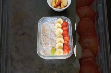 OVERNIGHT OATS ||  Weight Loss Recipe || #shorts #weightloss #oats #trending #food #nooilbreakfast