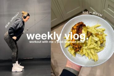 FULL WORKOUT & POST WORKOUT MEAL | healthy pasta recipe