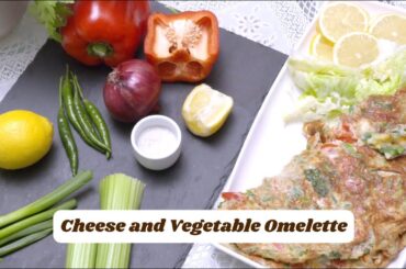 Cheese and Vegetable Omelette Recipe - Healthy Breakfast Recipes - Protein Packed Recipes
