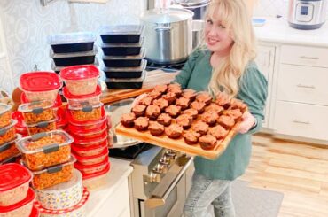 Filling My Freezer with 40 Scratch Made Freezer Meals (and my OVER 50 POUNDS WEIGHT LOSS!)